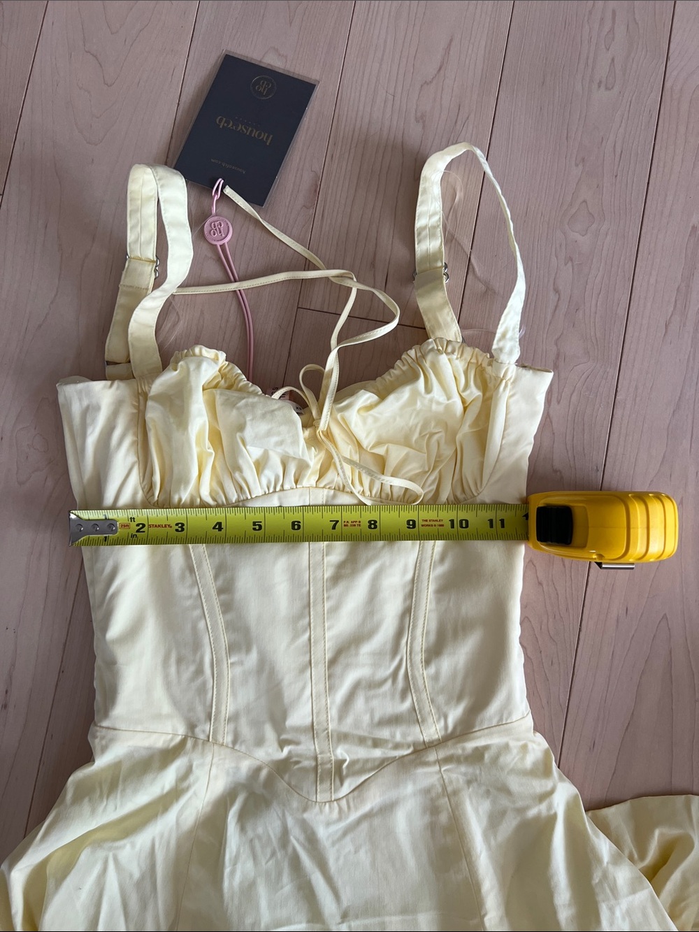 House of CB Carmen ‘Buttercup’ Butter Yellow Corset Midi Dress - Picture 9 of 11